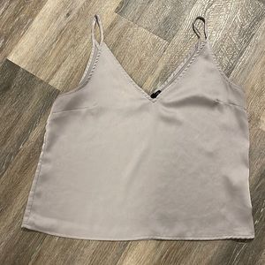 Dynamite Shiny Silver Cami. L
